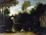 欧洲12-19世纪油画二_BORSSUM, Anthonie van - A Garden Scene with Waterfowl